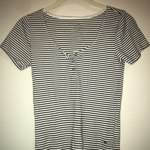 Soft and Sexy American Eagle Tee Striped, Size S
